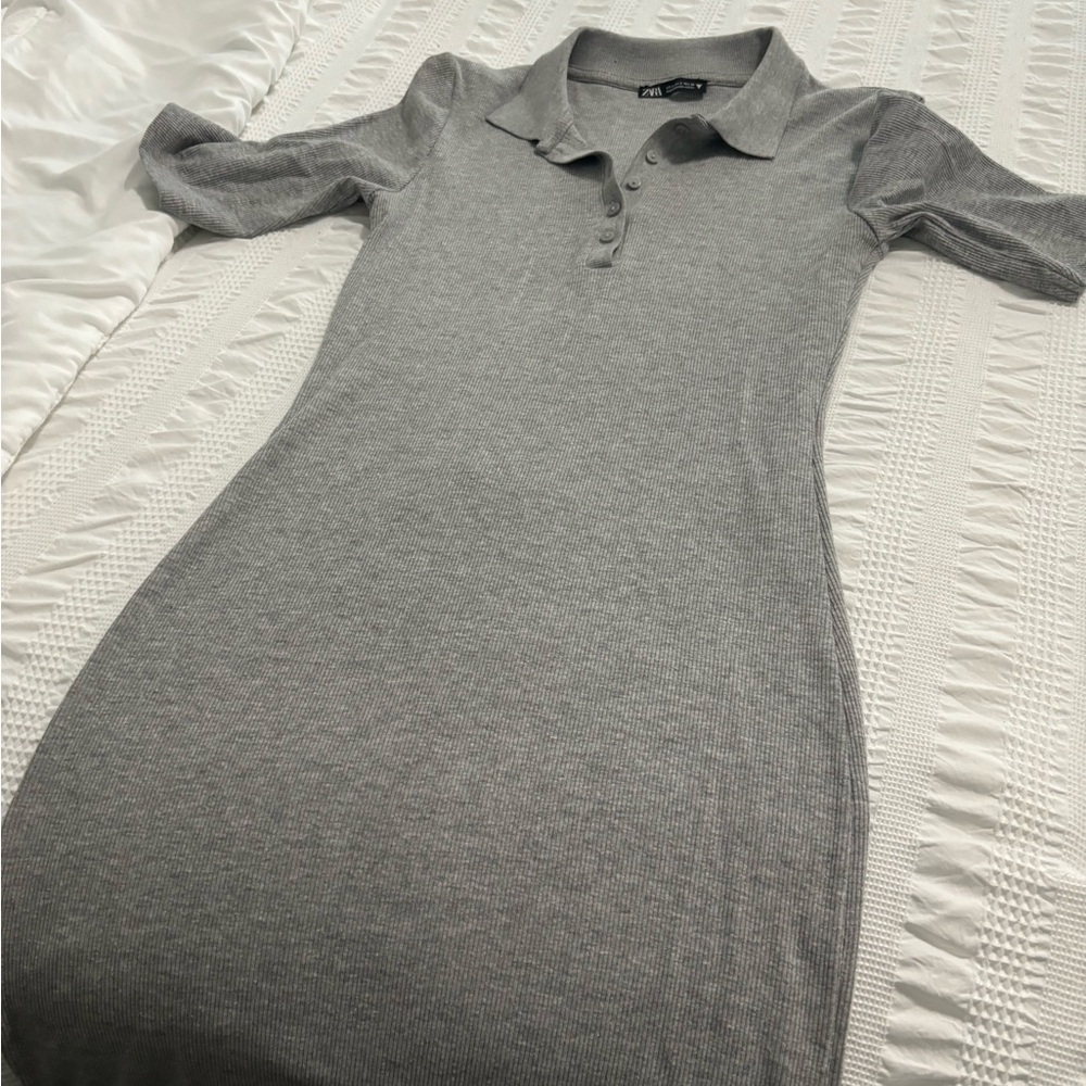 Grey midi dress